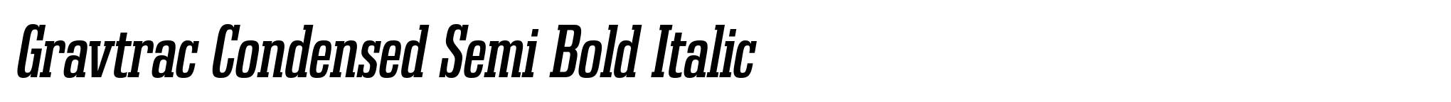Gravtrac Condensed Semi Bold Italic image